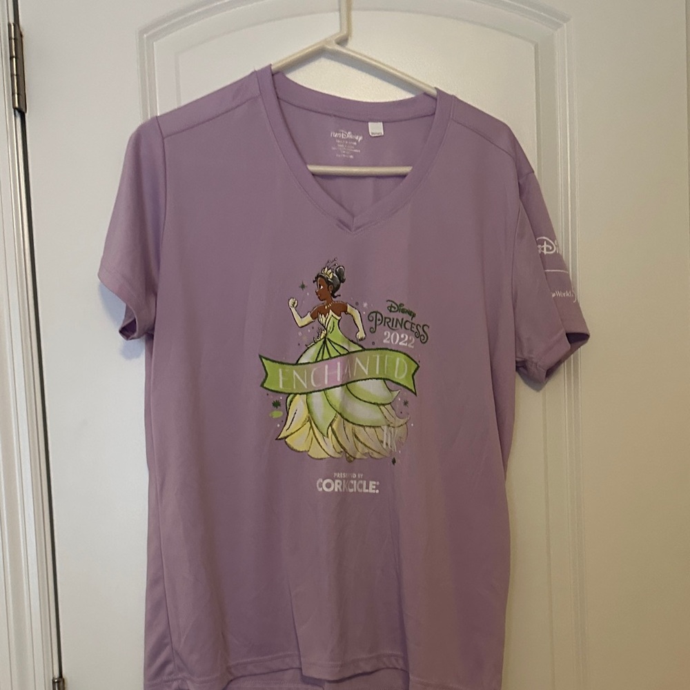 Disney Enchanted Lavender Tee with Princess Graphic from princess 2022 run